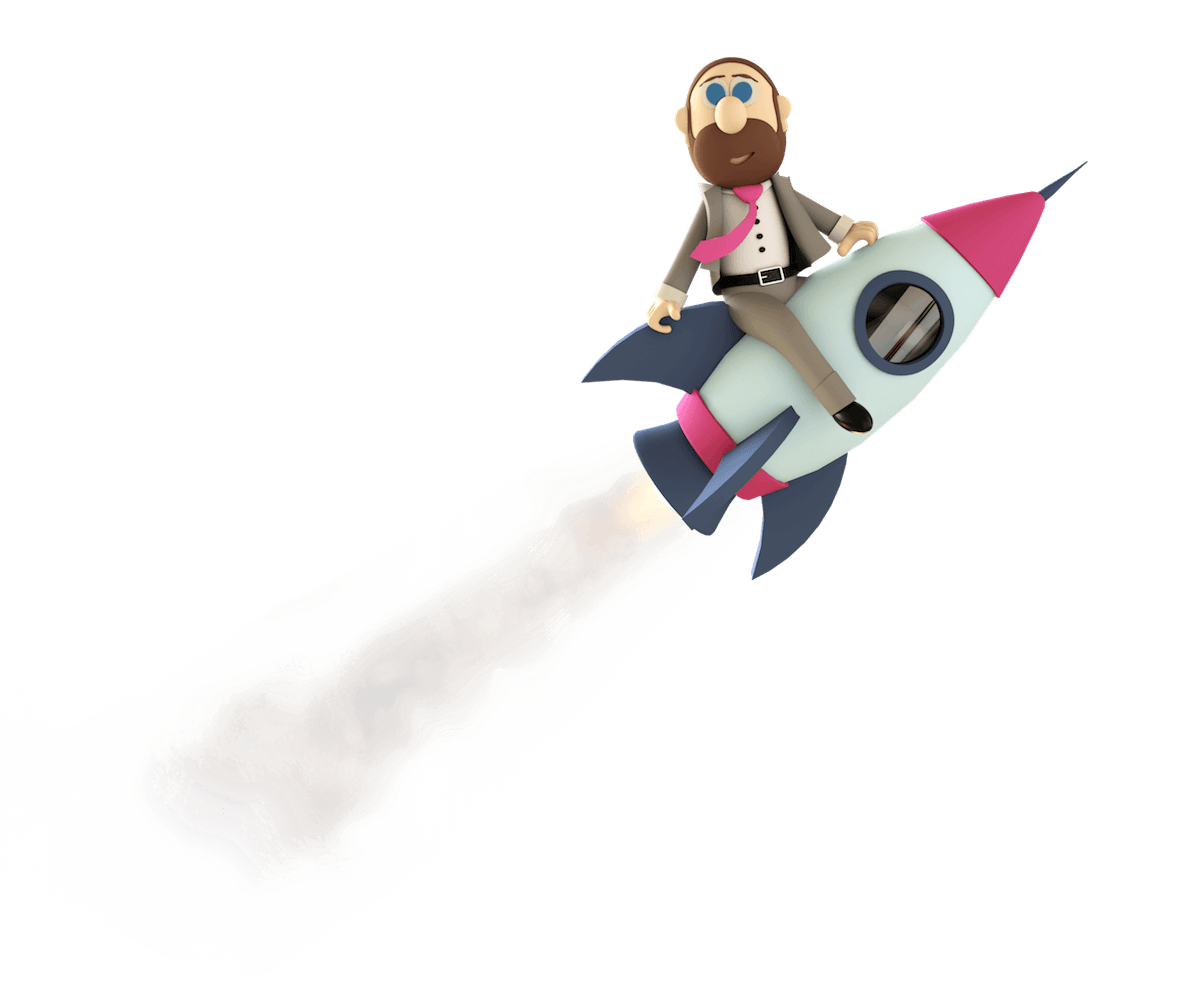 Lawyer Riding a Rocket