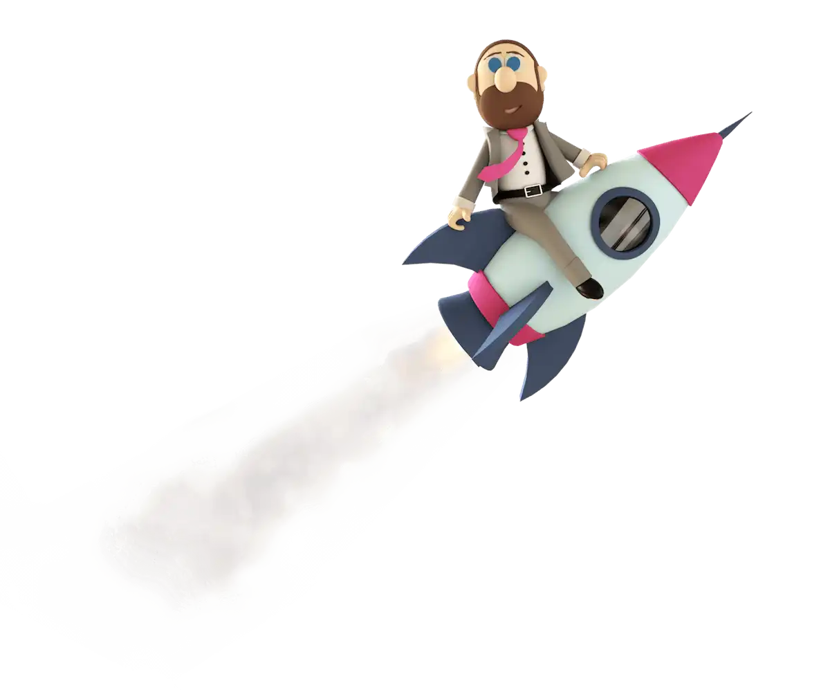 Lawyer Riding a Rocket